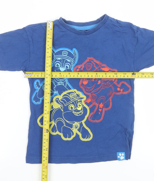Boys UK Size 2-3 Years Dunnes Stores Blue Basic T-Shirt