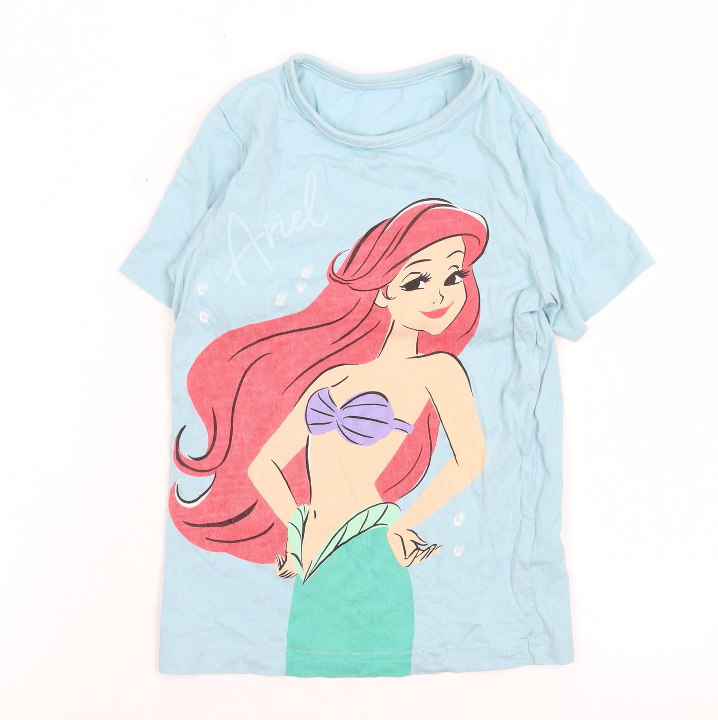 Girls UK Size 5-6 Years George Blue Basic T-Shirt