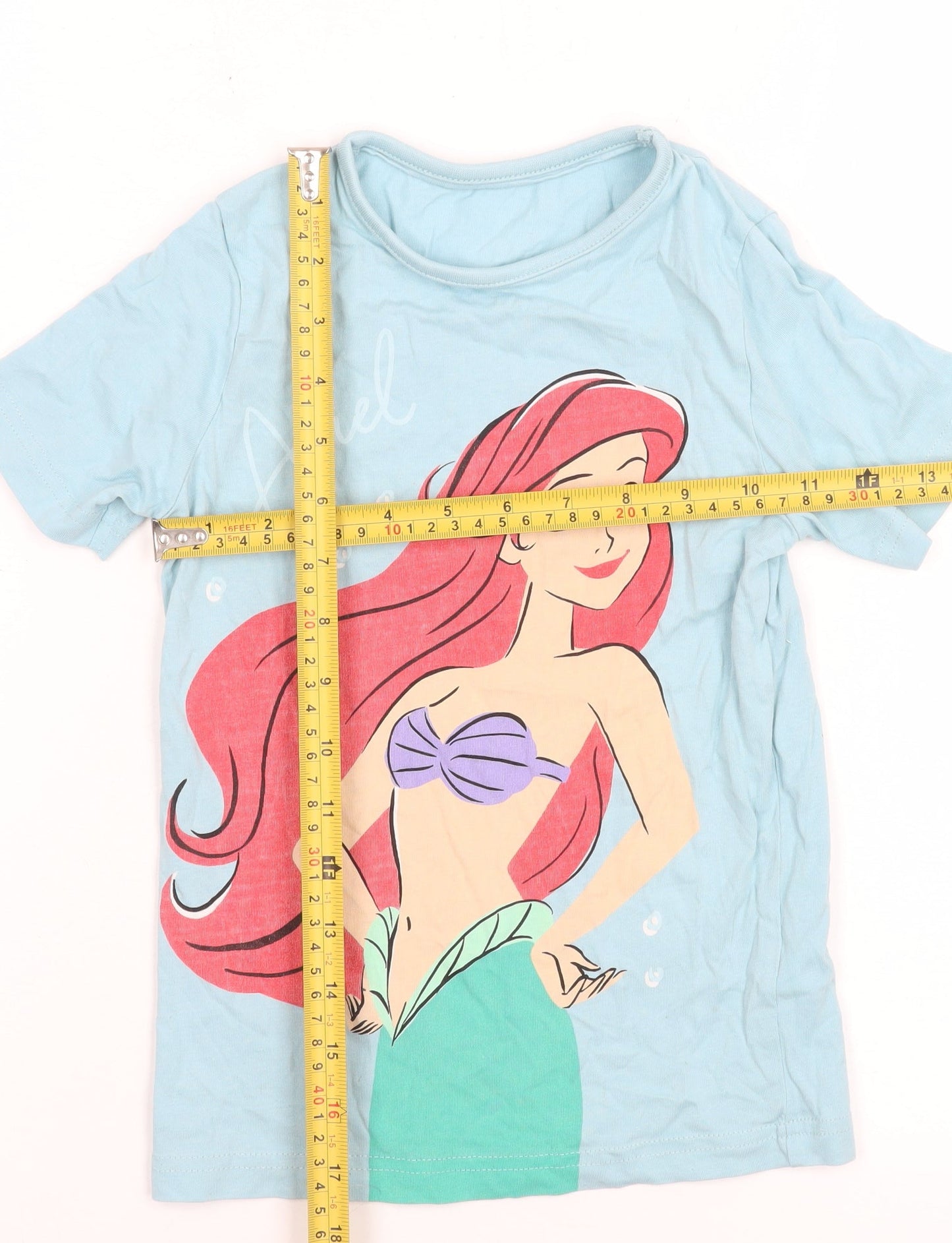 Girls UK Size 5-6 Years George Blue Basic T-Shirt