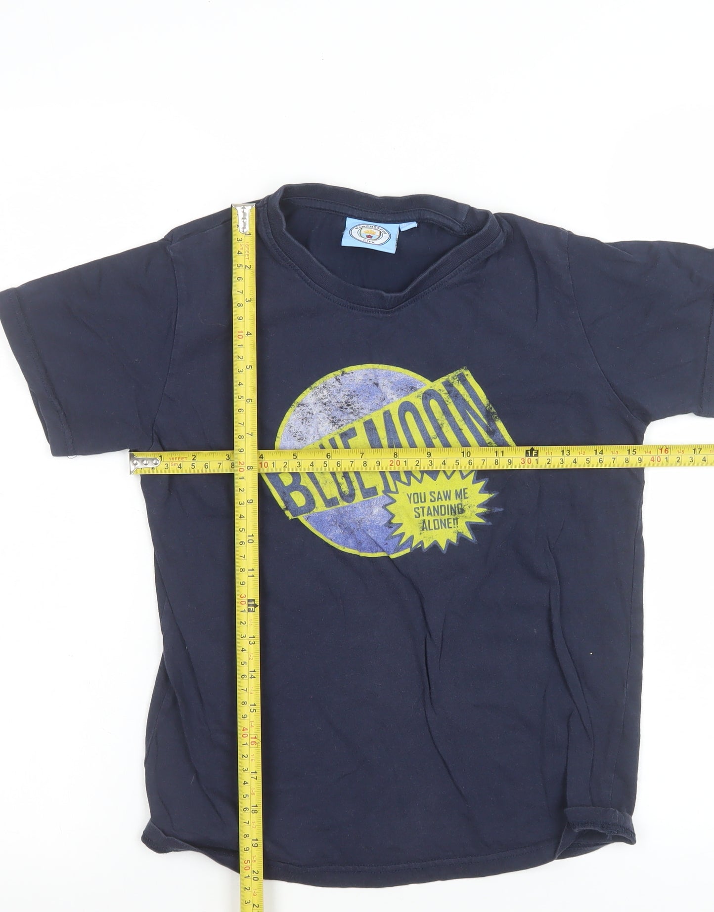 Boys UK Size 10-11 Years Manchester City Blue Basic T-Shirt
