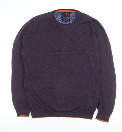 Mens UK Size M Simon Carter Purple Pullover Jumper