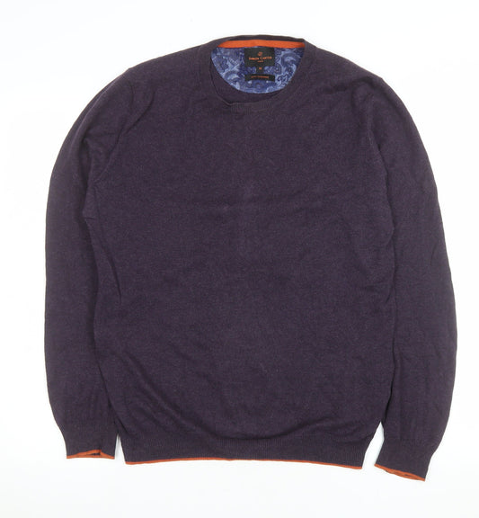 Mens UK Size M Simon Carter Purple Pullover Jumper