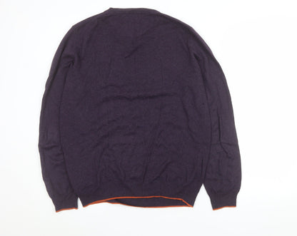 Mens UK Size M Simon Carter Purple Pullover Jumper