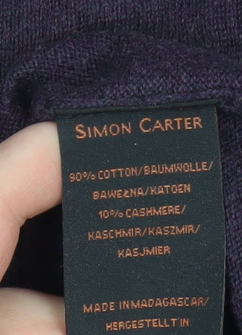 Mens UK Size M Simon Carter Purple Pullover Jumper