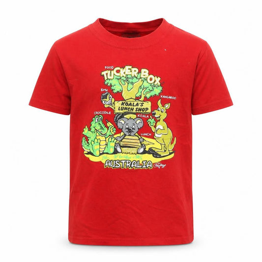 Boys UK Size 8 Years Around Australia Red BasicJerseyPullover T-Shirt