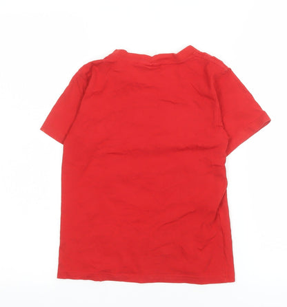 Boys UK Size 8 Years Around Australia Red BasicJerseyPullover T-Shirt
