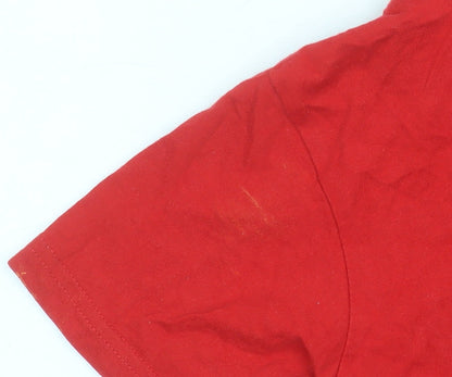 Boys UK Size 8 Years Around Australia Red BasicJerseyPullover T-Shirt