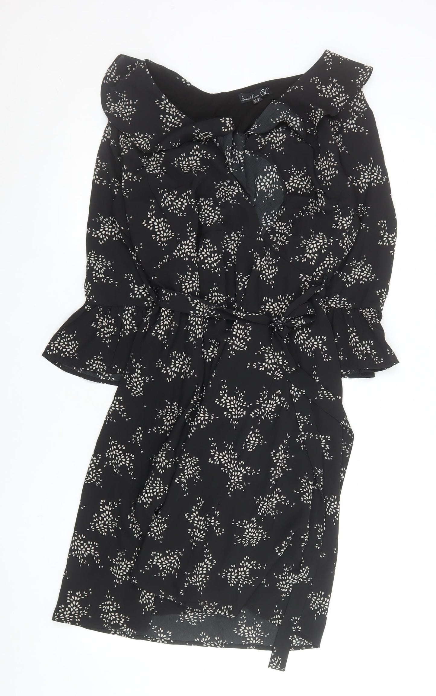 Womens UK Size 12 Smashed Lemon Wrap Dress