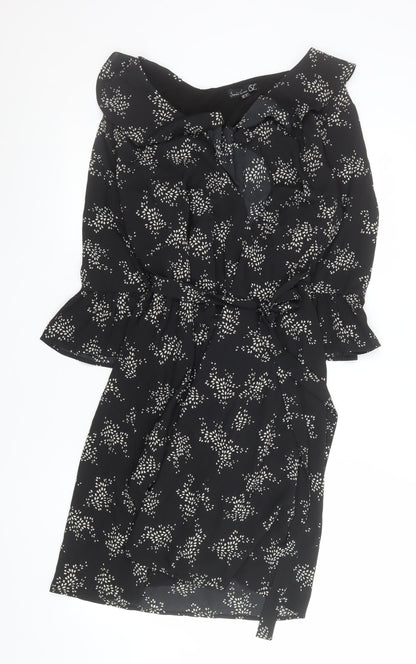 Womens UK Size 12 Smashed Lemon Wrap Dress