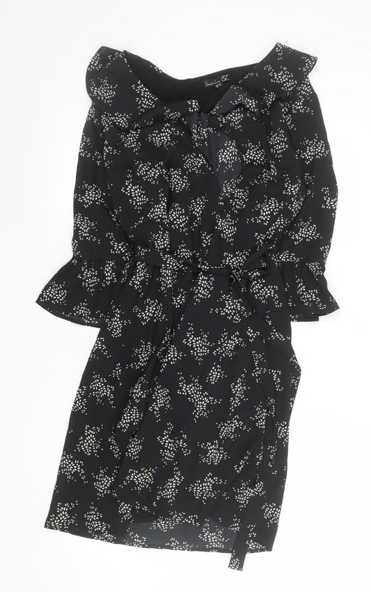 Womens UK Size 12 Smashed Lemon Wrap Dress