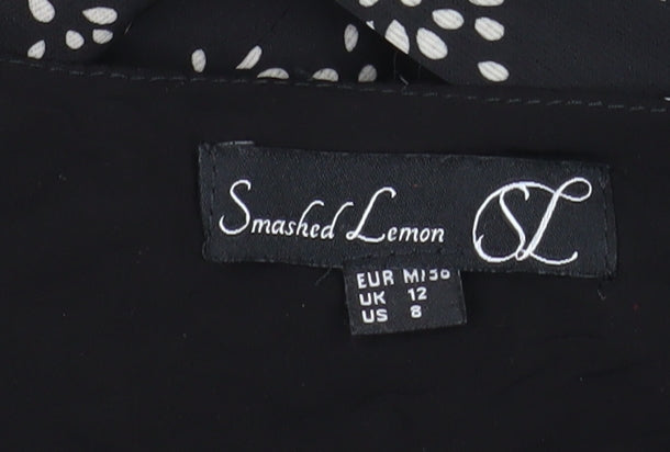 Womens UK Size 12 Smashed Lemon Wrap Dress