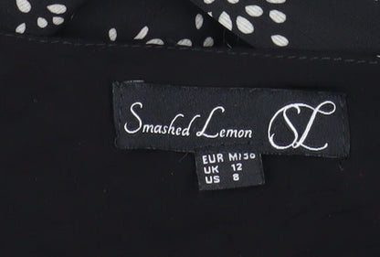 Womens UK Size 12 Smashed Lemon Wrap Dress