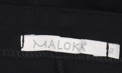 Womens UK Size 10 Maloka Slim Fit Casual Travel Workwear Black Trousers