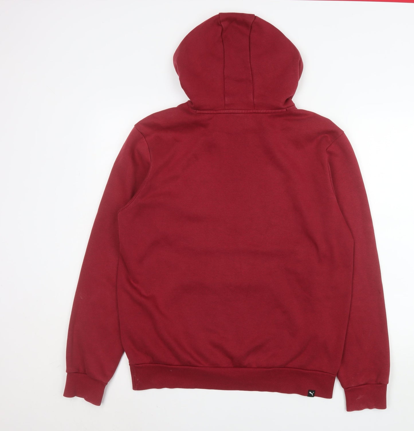 Mens UK Size M PUMA Red Pullover Hoodie