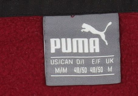 Mens UK Size M PUMA Red Pullover Hoodie