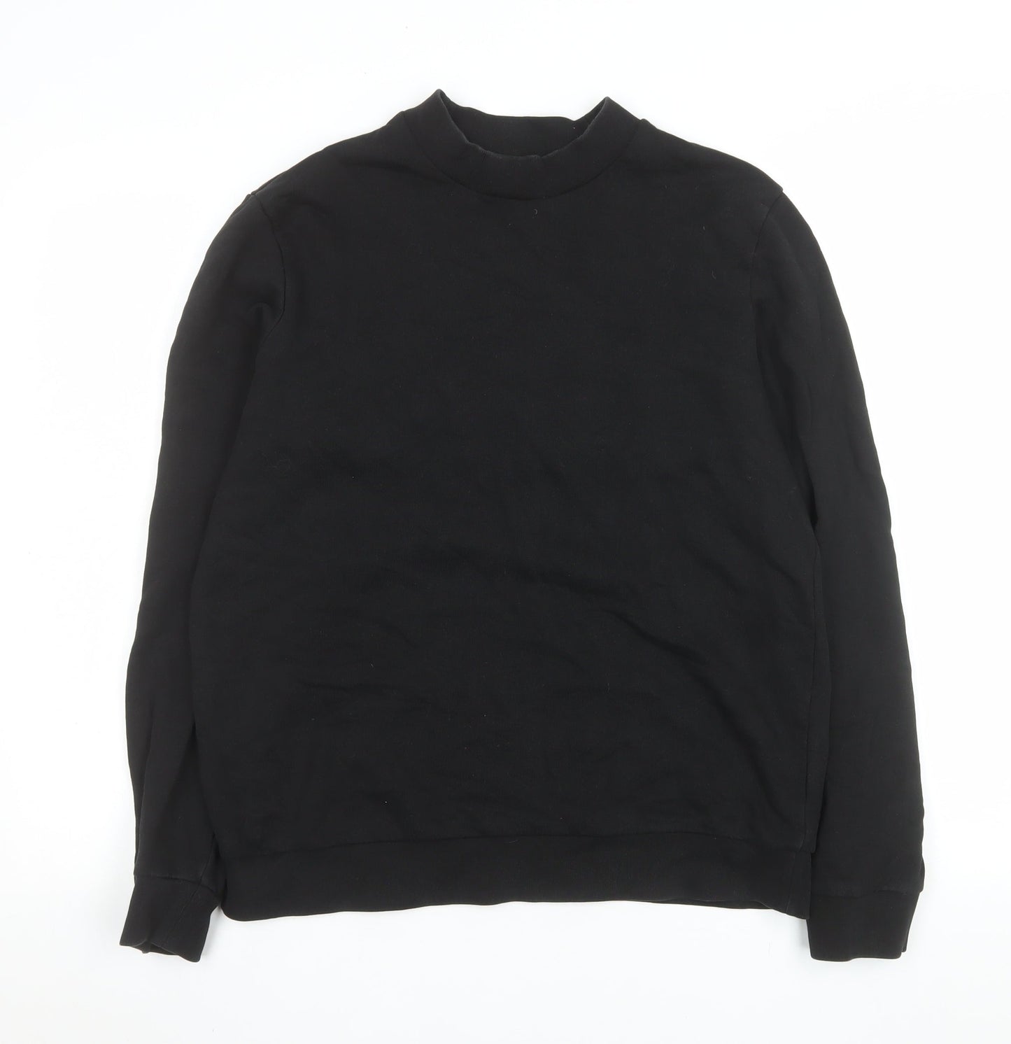 Mens UK Size L COS Black Pullover Sweatshirt
