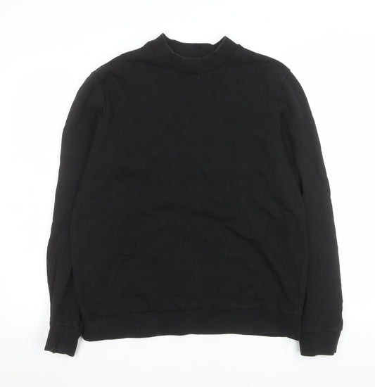 Mens UK Size L COS Black Pullover Sweatshirt