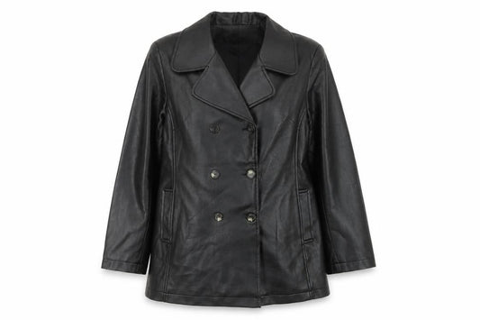 Womens UK Size 14 Nature Republic Black Pea Coat