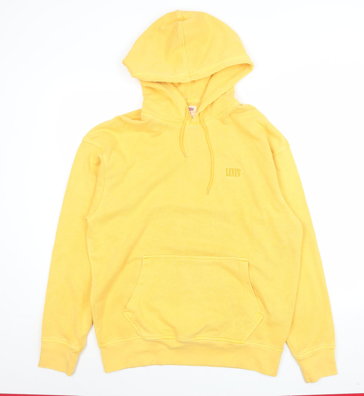 Mens UK Size M Levi's Yellow Pullover Hoodie