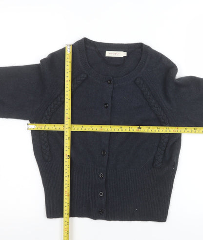 Womens UK Size M Jackpot Black Cardigan Jumper