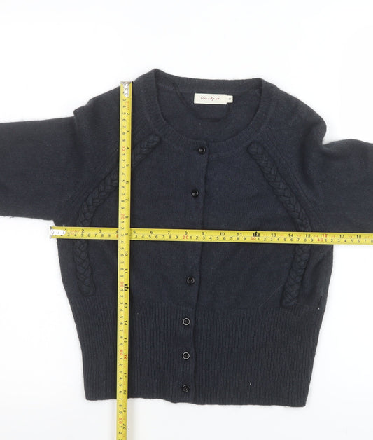 Womens UK Size M Jackpot Black Cardigan Jumper