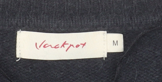 Womens UK Size M Jackpot Black Cardigan Jumper