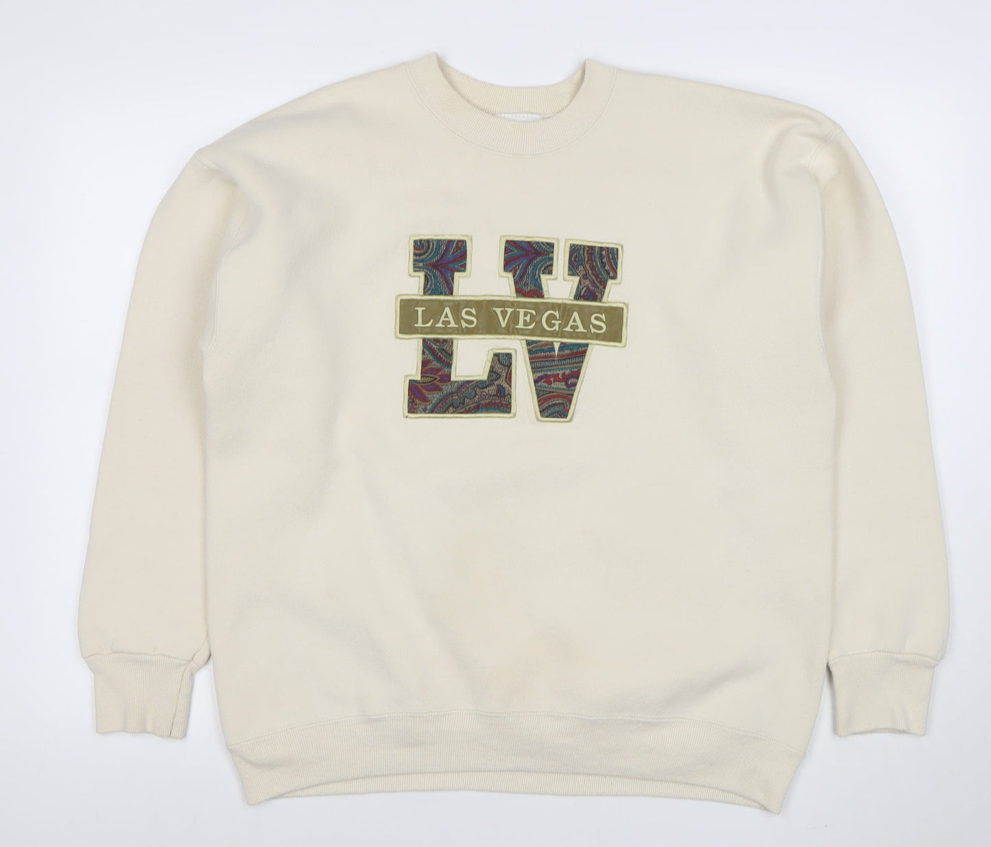 Mens UK Size XL Lee Beige Pullover Sweatshirt