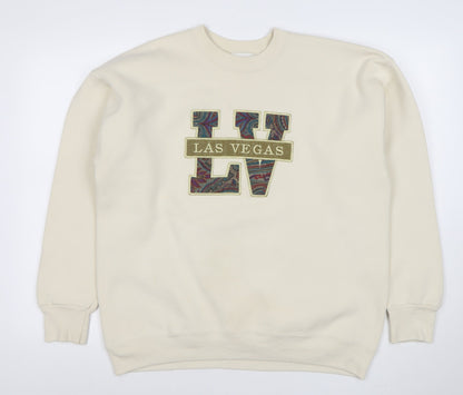 Mens UK Size XL Lee Beige Pullover Sweatshirt