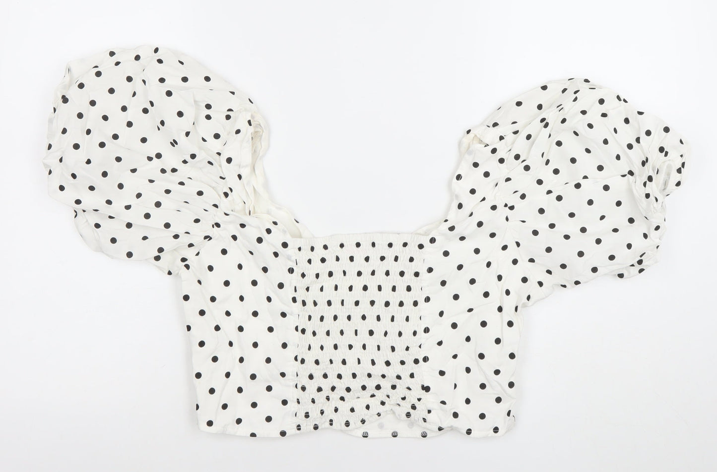 Womens UK Size 14 Savida White Cropped Blouse