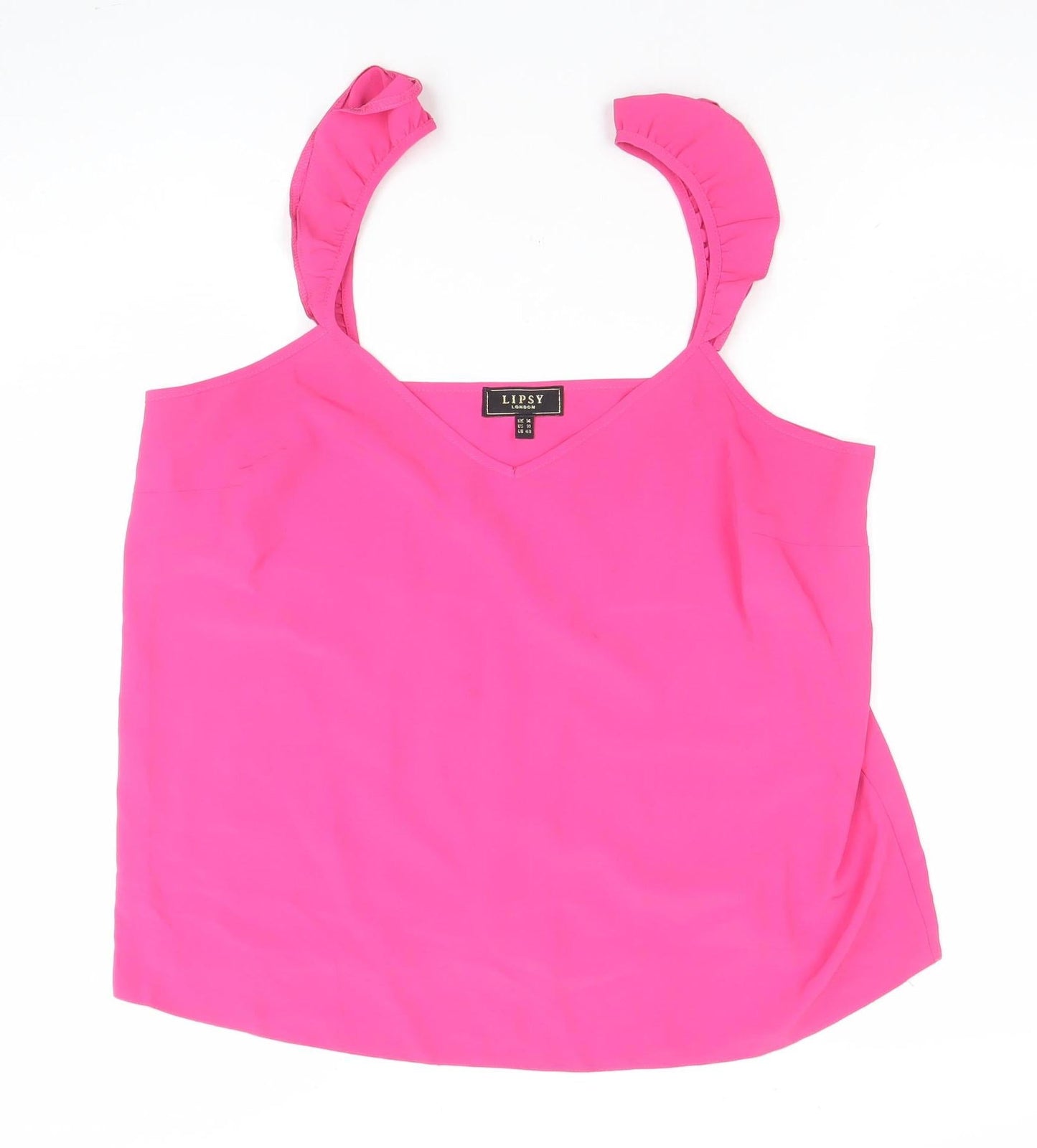 Womens UK Size 14 Lipsy London Pink Camisole Tank