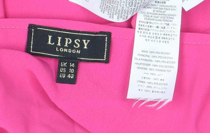 Womens UK Size 14 Lipsy London Pink Camisole Tank