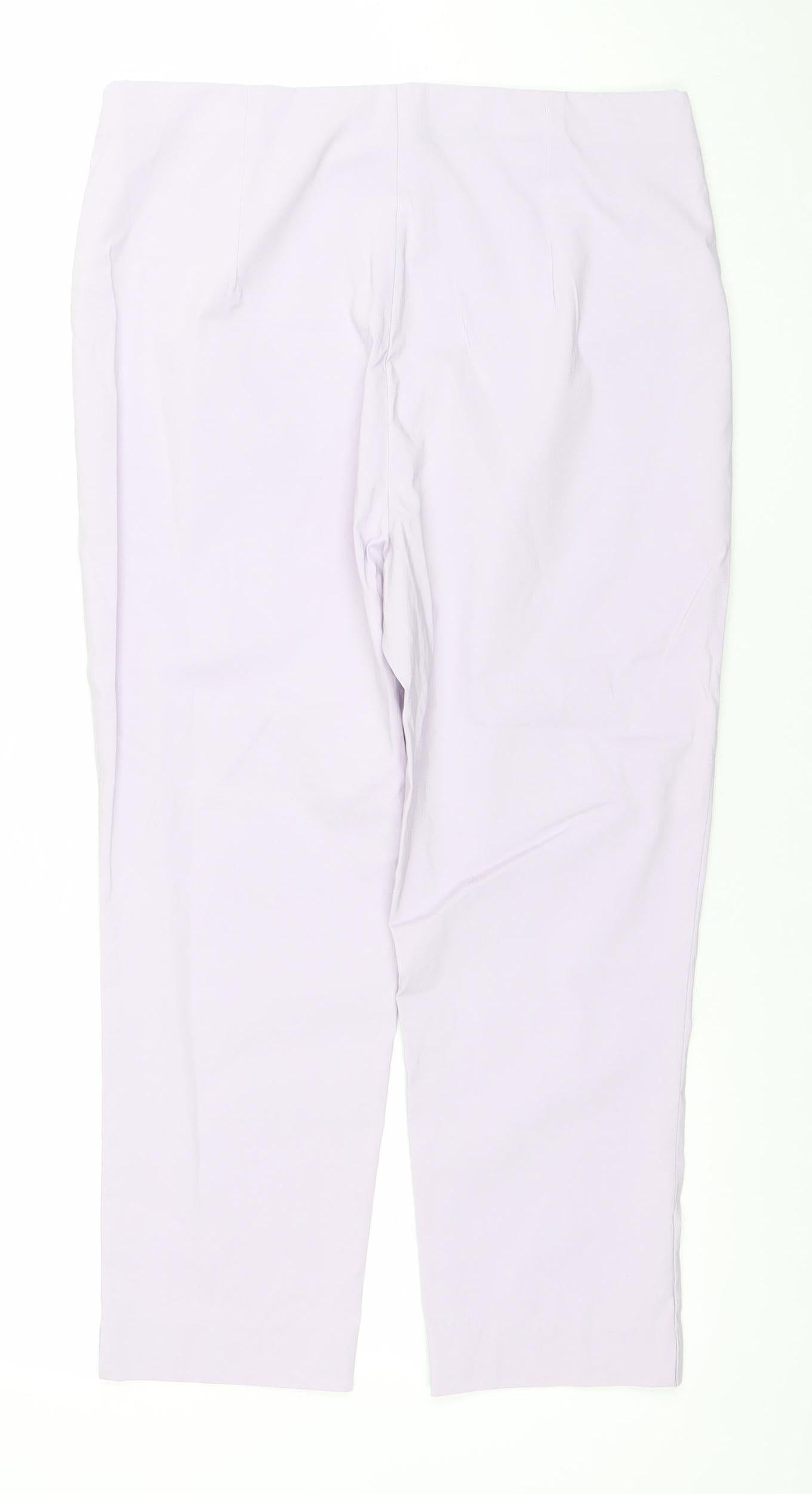 Womens UK Size 12 Bonmarché Regular Fit Casual Travel Purple Trousers