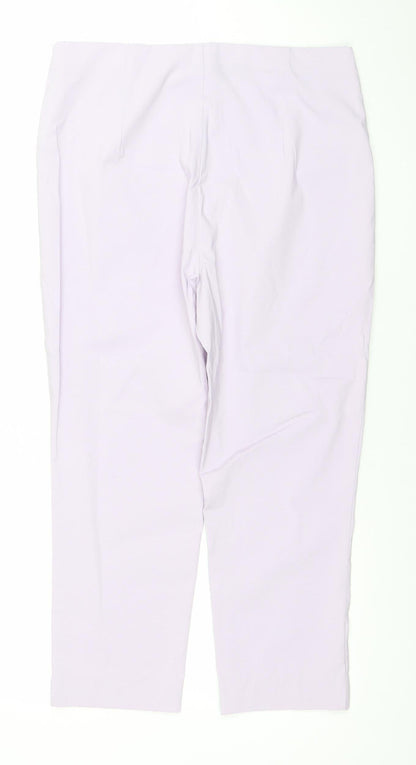 Womens UK Size 12 Bonmarché Regular Fit Casual Travel Purple Trousers