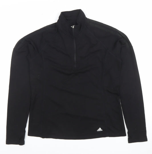 Womens UK Size M adidas Black Golf Polo