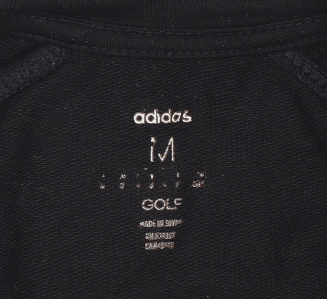 Womens UK Size M adidas Black Golf Polo