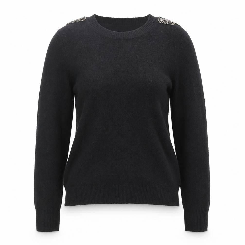Womens UK Size M Oasis Black Pullover Jumper
