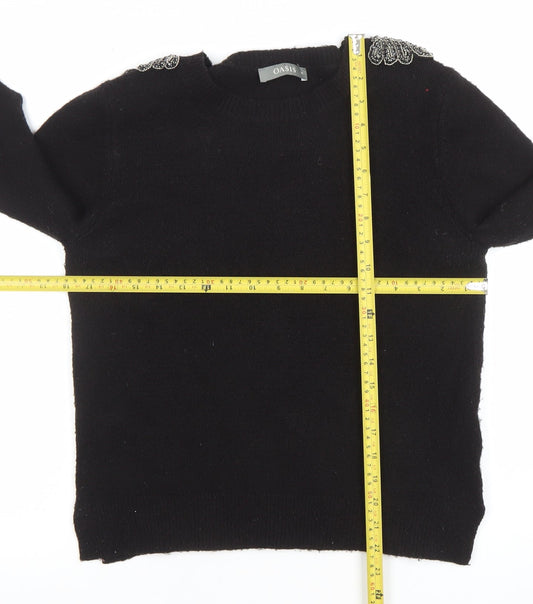 Womens UK Size M Oasis Black Pullover Jumper