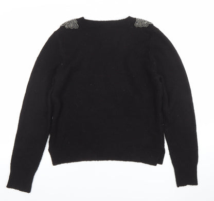 Womens UK Size M Oasis Black Pullover Jumper
