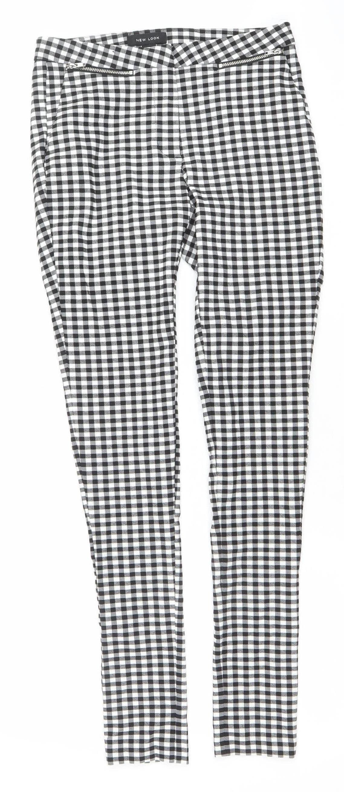 Womens UK Size 6 New Look Slim Fit Casual Workwear Black Trousers