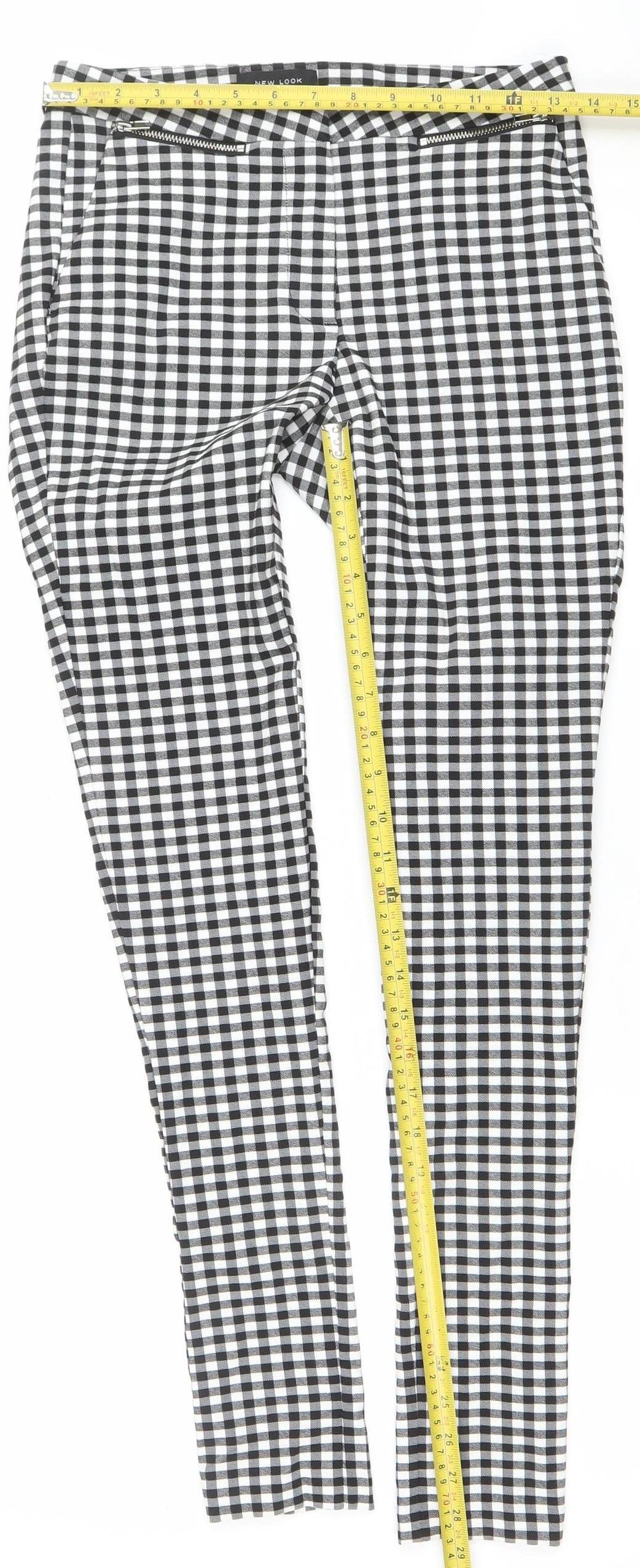 Womens UK Size 6 New Look Slim Fit Casual Workwear Black Trousers