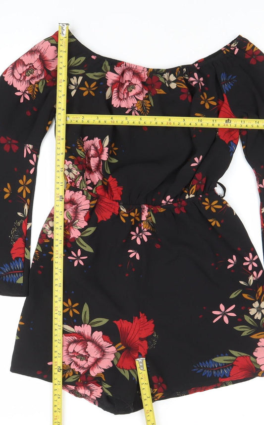 Womens UK Size 10 Parisian One-Piece Black Playsuit