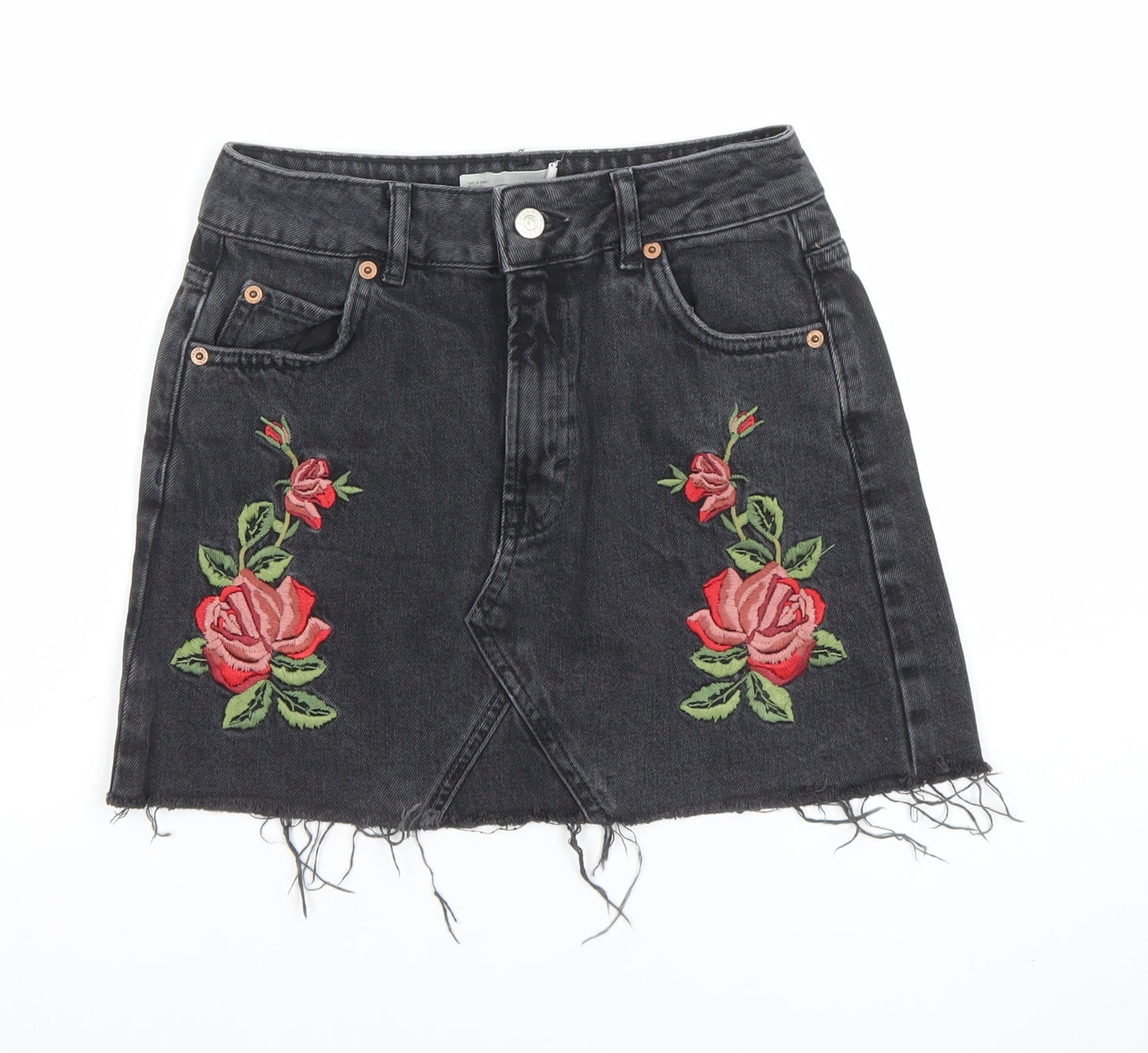 Womens UK Size 8 Topshop Mini Denim Skirt