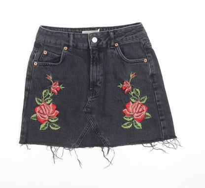 Womens UK Size 8 Topshop Mini Denim Skirt