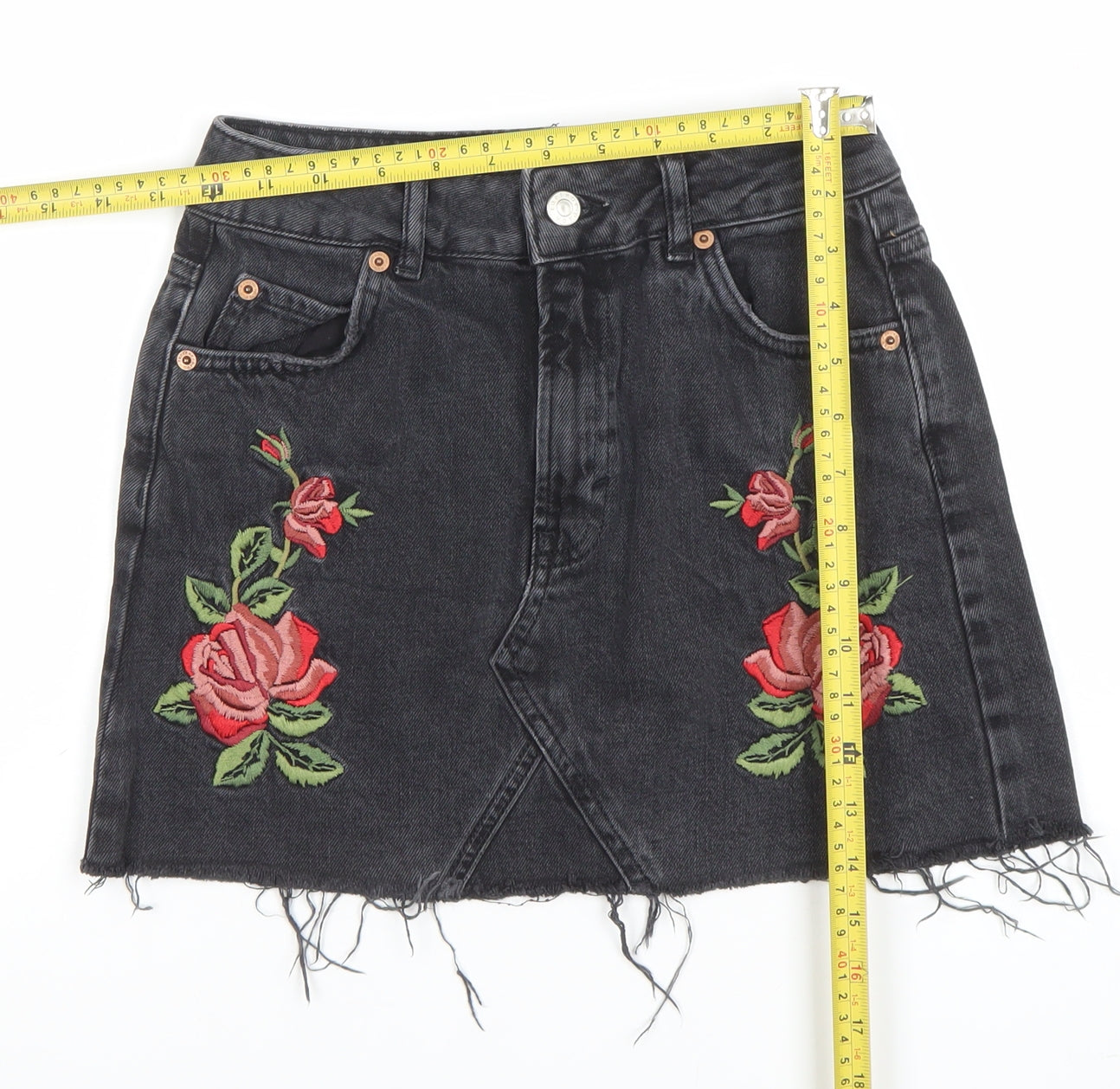 Womens UK Size 8 Topshop Mini Denim Skirt