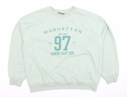 Womens UK Size M Dunnes Green Pullover Sweatshirt