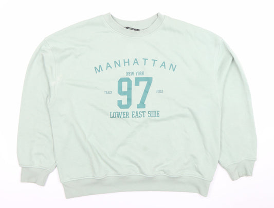 Womens UK Size M Dunnes Green Pullover Sweatshirt
