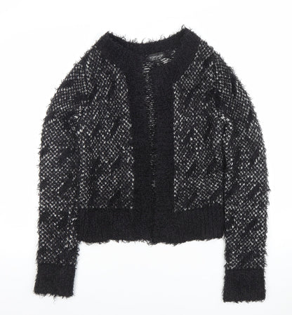 Womens UK Size 8 Topshop Black Cardigan Jumper