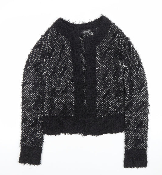 Womens UK Size 8 Topshop Black Cardigan Jumper