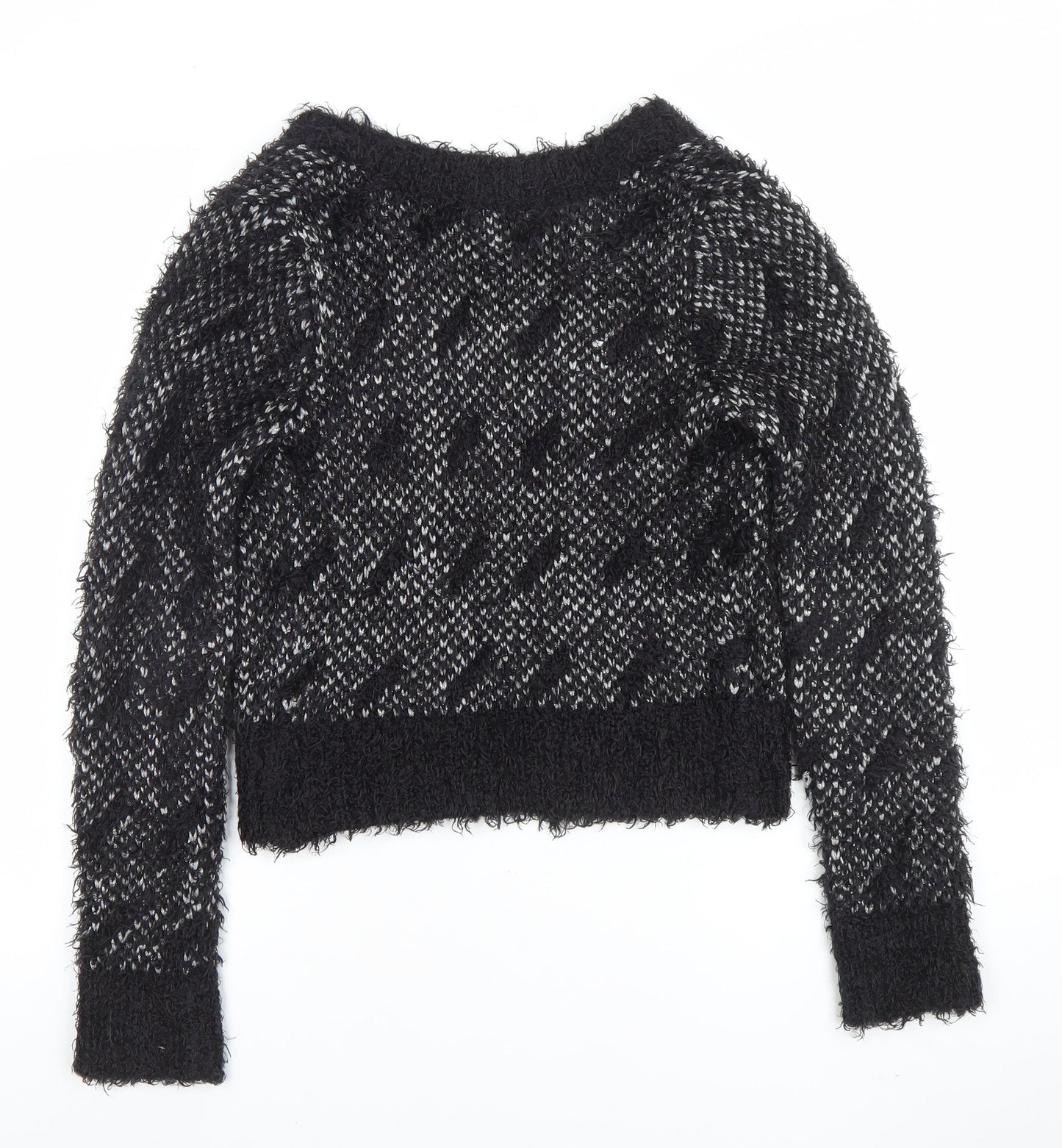 Womens UK Size 8 Topshop Black Cardigan Jumper