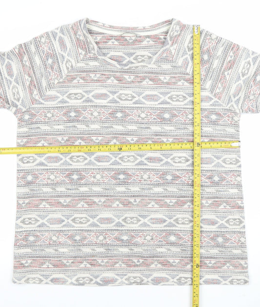 Tu Women’s Multicoloured Geometric Knit T-Shirt Size 18